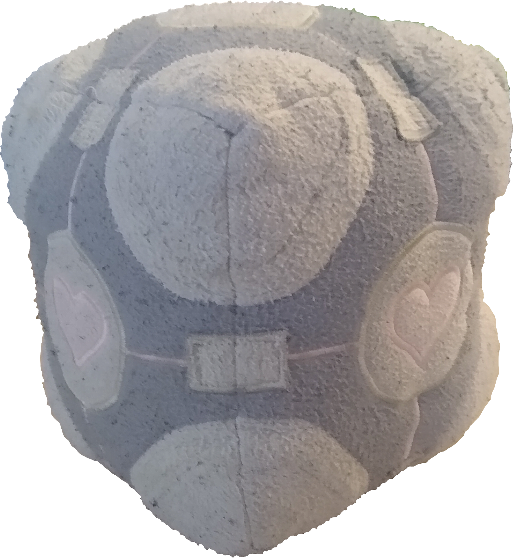 Plushie of a companion cube from Portal.