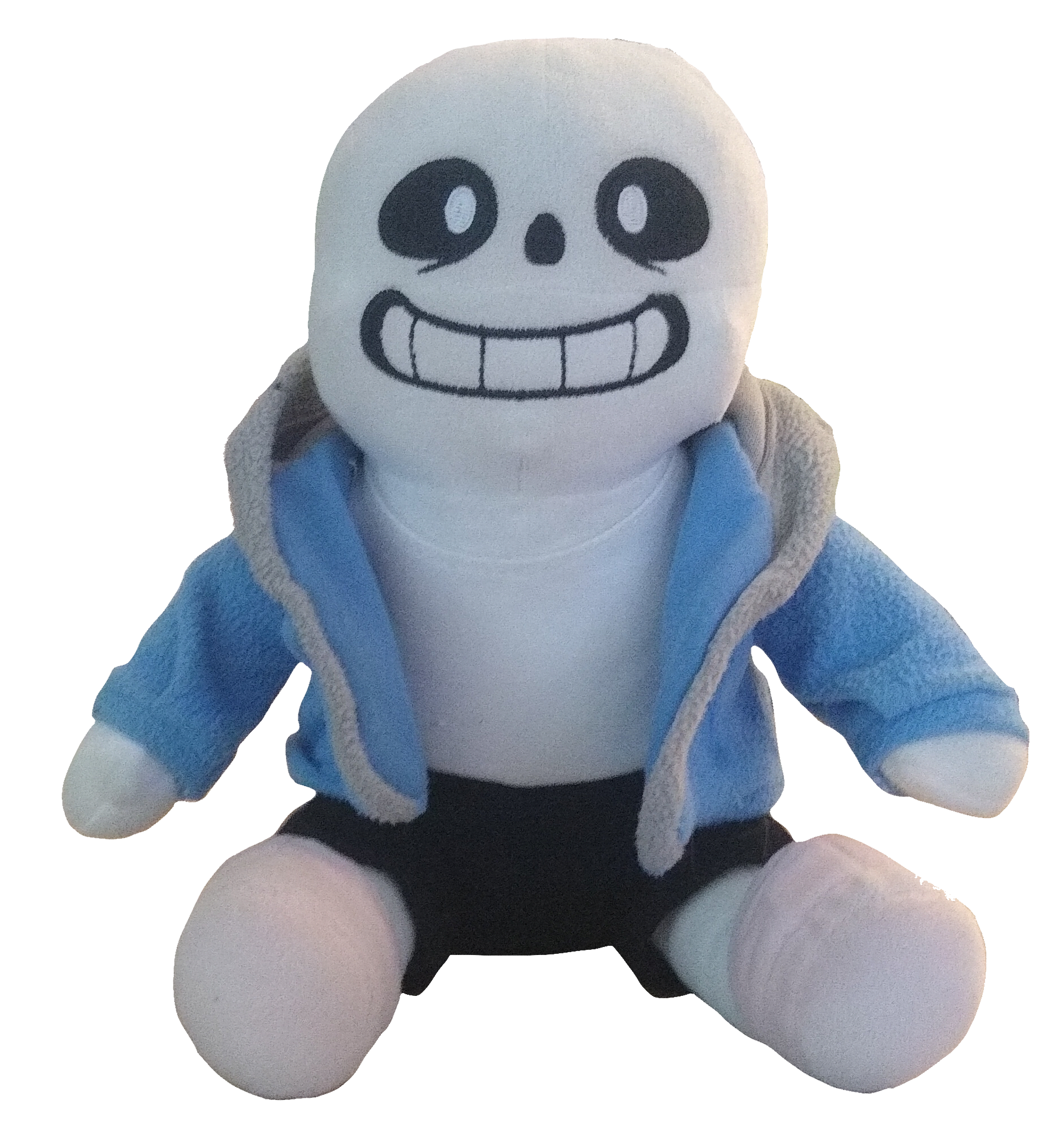 Plushie of Sans from Undertale.