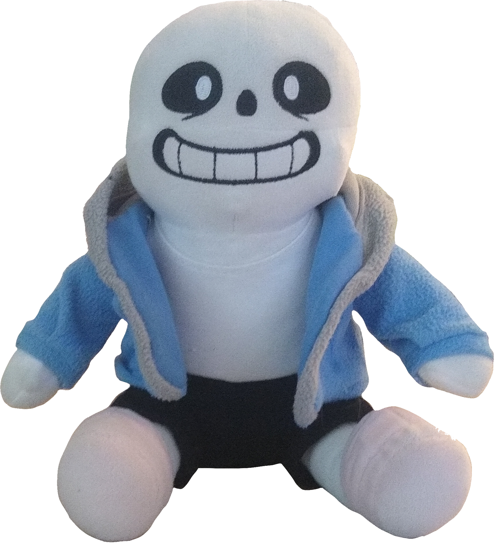 Plushie of Sans from Undertale.